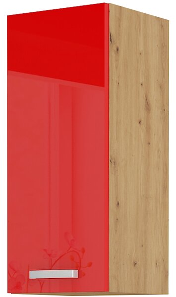Felső konyhaszekrény Arryn 30 G-72 1F (artisan tölgy +fényes piros). 1024805