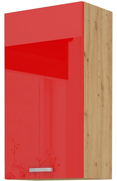 Felső konyhaszekrény Arryn 50 G-90 1F (artisan tölgy +fényes piros). 1024812