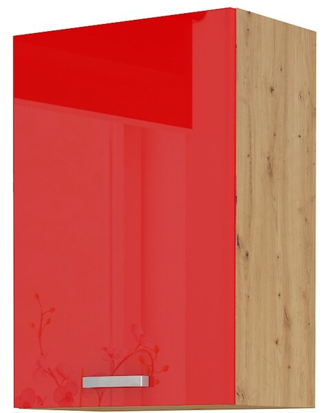 Felső konyhaszekrény Arryn 50 G-72 1F (artisan tölgy +fényes piros). 1024802