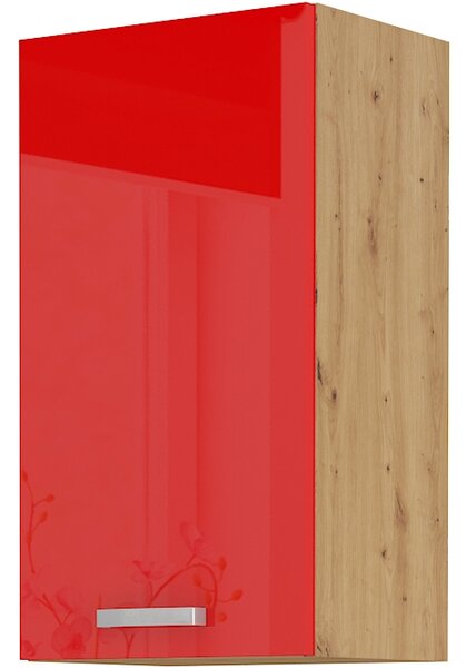 Felső konyhaszekrény Arryn 40 G-72 1F (artisan tölgy +fényes piros). 1024804