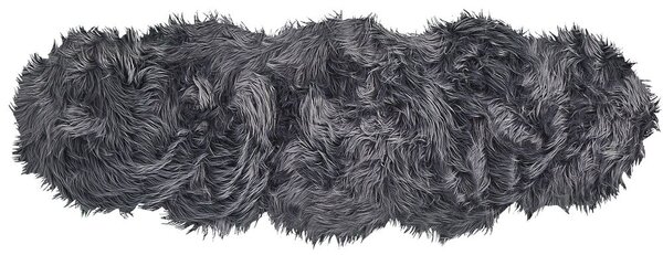 Szürke Mű Báránybőr Szőnyeg 60 x 180 cm MAMUNGARI