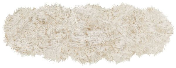 Bézs Mű Báránybőr Szőnyeg 60 x 180 cm MAMUNGARI