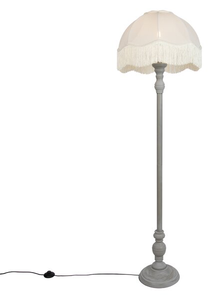 Állólámpa szürke, bézs árnyalattal és fehér belsővel 45cm - Classico