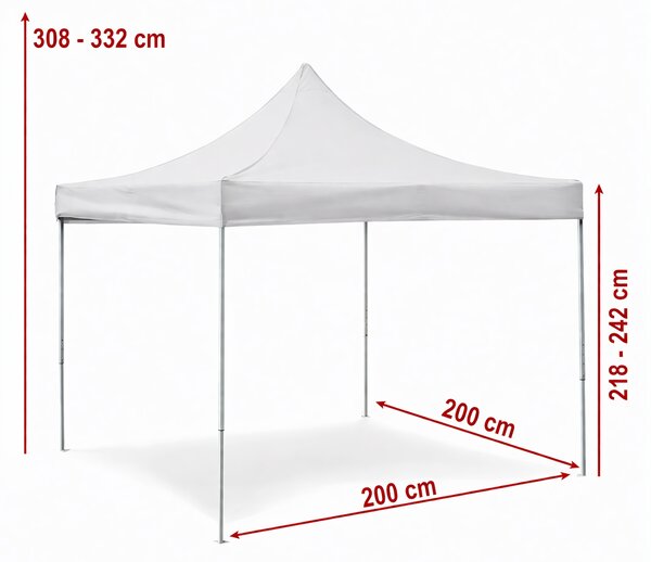 Partisátor ollós 2x2 m ACÉL Standard – 4 oldalfal szín kék