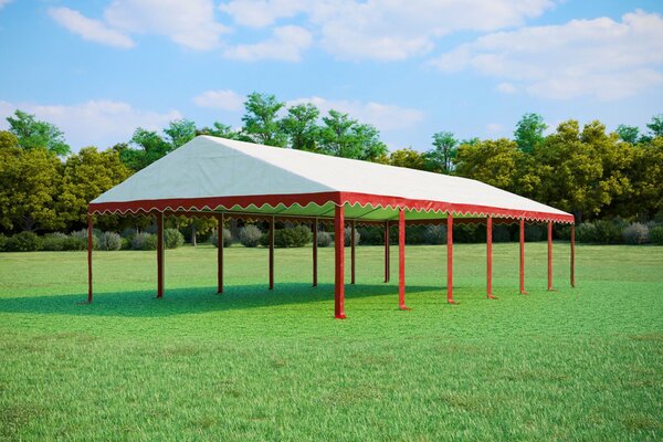 Party sátor 6x12 m STANDARD - tűzálló szín fehér