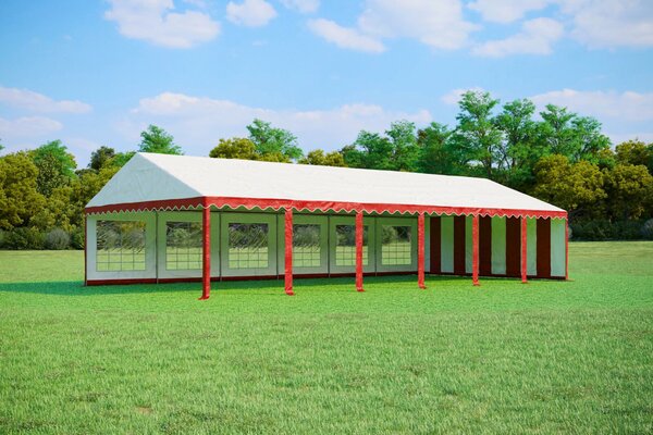 Party sátor 6x12 m STANDARD - tűzálló szín fehér
