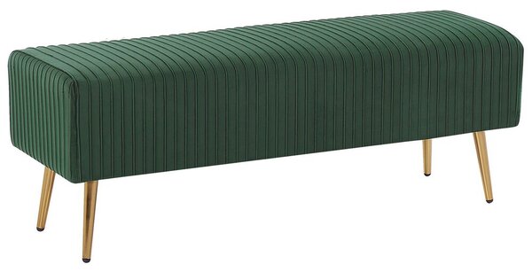 Sötétzöld bársony ülőpad 118 x 42 cm PATERSON