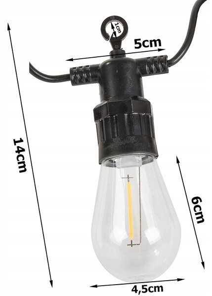 LED kerti fényfüzér LUCENT, 20 m