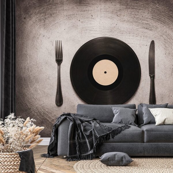 Fotótapéta vinyl tányér evőeszközökkel