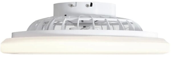 Mennyezeti ventilátor fehér,LED-del, dimmelhető RGB-vel és távirányítóval (48,5CM)