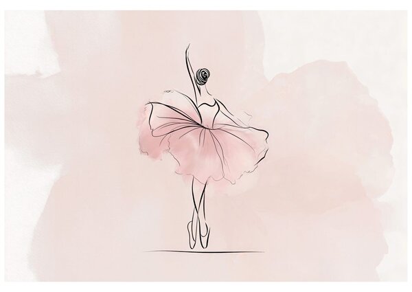 Tapéta elegáns balerina rózsaszín szoknyában