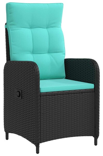 VidaXL Kert étkező szett 5 db PE rattan és porbevonatos acél