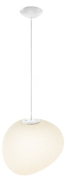 Függőlámpa Foscarini, Gregg MIDI, dimmable, Fehér, Nappali, Üveg, Dizájn