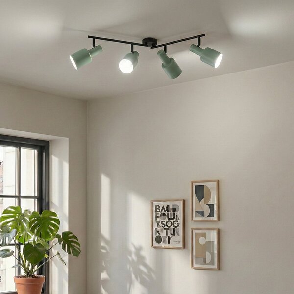 Mennyezeti Lámpa Lindby, Ovelia, dimmable, Zöld, Nappali, Fém, Modern