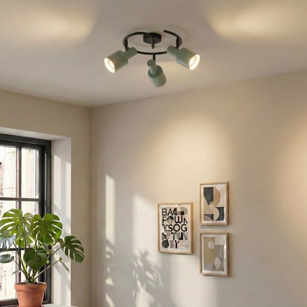 Mennyezeti Lámpa Lindby, Ovelia, dimmable, Zöld, Nappali, Fém, Modern
