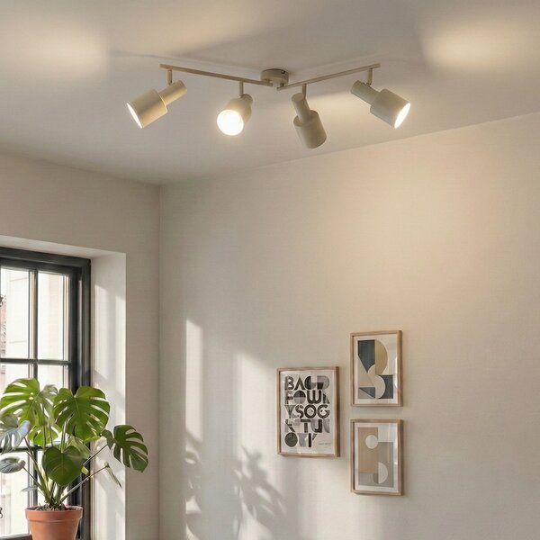 Mennyezeti Lámpa Lindby, Ovelia, dimmable, Bézs, Nappali, Fém, Modern