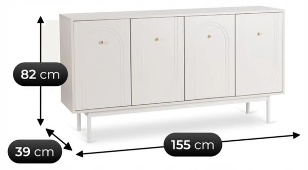 Komód 155 cm, kasmír színben MARLEN