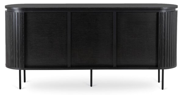 Komód 160 cm, háromajtós kivitelben, fekete színben BECK