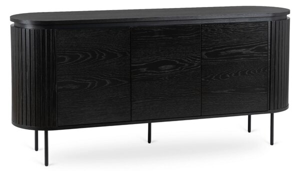 Komód 160 cm, háromajtós kivitelben, fekete színben BECK