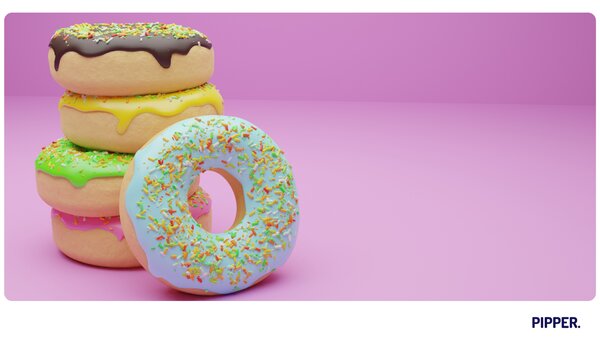 PIPPER. Öntapadós textiltapéta "Donuts 4"