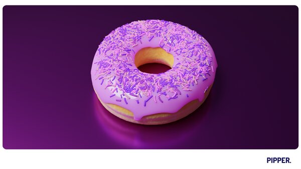 PIPPER. Öntapadós textiltapéta "Donuts 3"