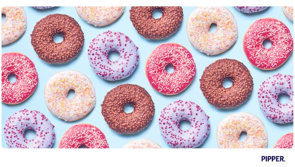 PIPPER. Öntapadós textiltapéta "Donuts"