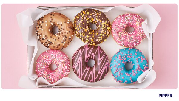 PIPPER. Öntapadós textiltapéta "Donuts 2"