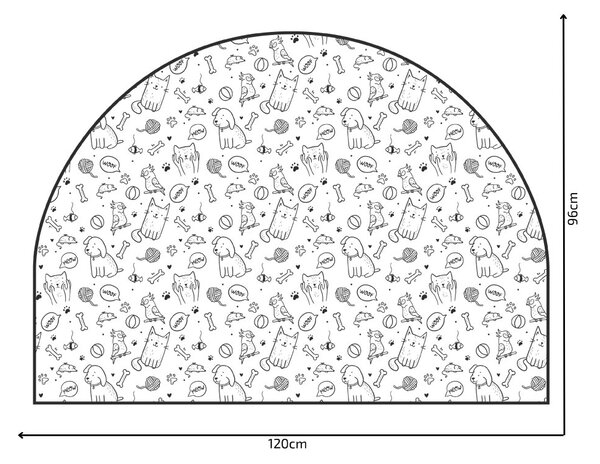 PIPPER. Védő textil falmatrica – Ív – Állatok Méret: 83x60cm, Indíték: névvel