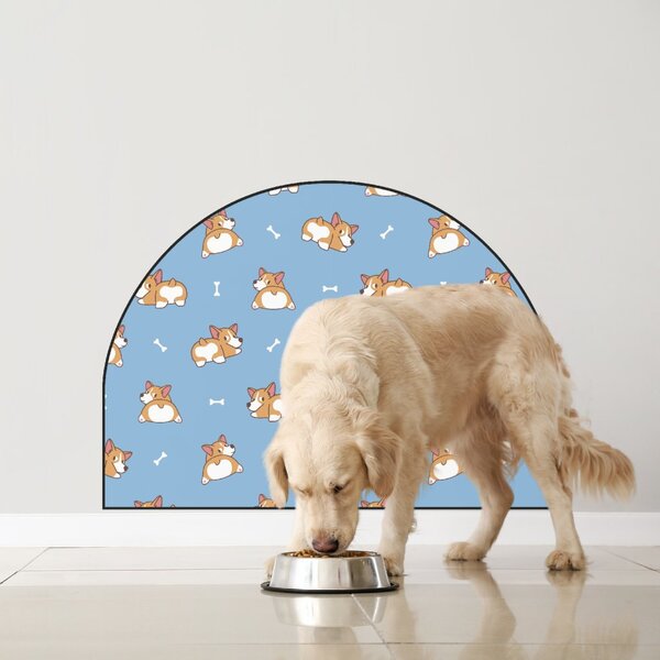 PIPPER. Védő textil falmatrica – Ív – Corgi Méret: 120x96cm, Indíték: névvel