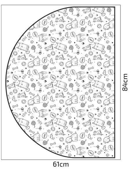 PIPPER. Védő textil falmatrica – Ív – Állatok Méret: 83x60cm, Indíték: névvel