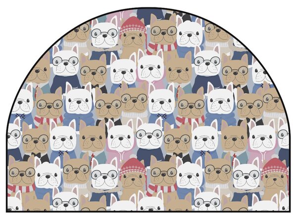 PIPPER. Védő textil falmatrica – Ív – Bulldogok Méret: 120x96cm, Indíték: névvel