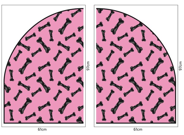 PIPPER. Védő textil falmatrica – Ív – Csontocskák Méret: 83x60cm, Indíték: név nélkül
