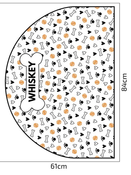 PIPPER. Védő textil falmatrica – Ív – Labdácskák Méret: 83x60cm, Indíték: névvel