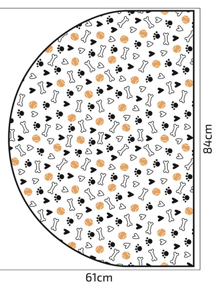PIPPER. Védő textil falmatrica – Ív – Labdácskák Méret: 83x60cm, Indíték: névvel