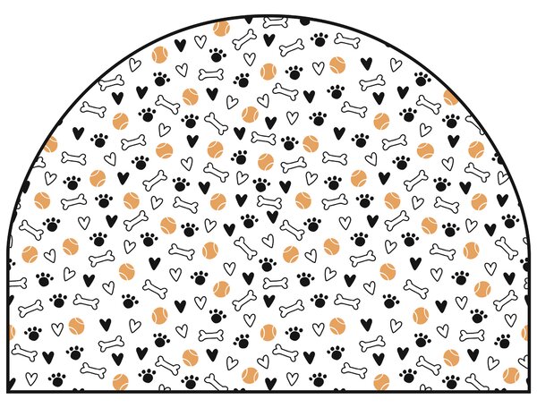 PIPPER. Védő textil falmatrica – Ív – Labdácskák Méret: 83x60cm, Indíték: névvel
