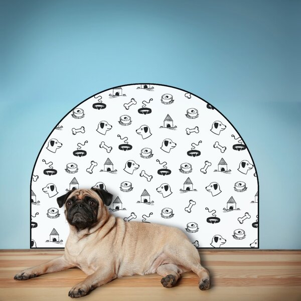 PIPPER. Védő textil falmatrica – Ív – Nyakörvek Méret: 120x96cm, Indíték: névvel