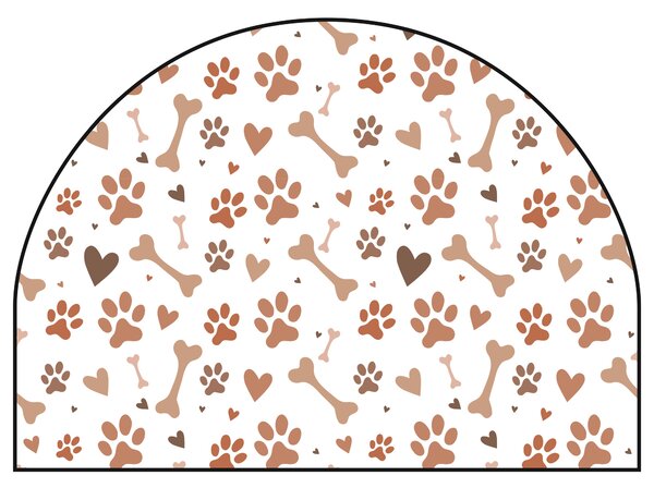 PIPPER. Védő textil falmatrica – Ív – Mancsok Méret: 120x96cm, Indíték: névvel