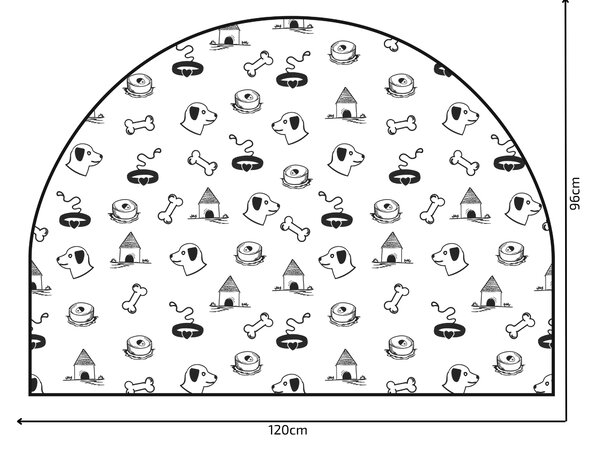 PIPPER. Védő textil falmatrica – Ív – Nyakörvek Méret: 120x96cm, Indíték: névvel