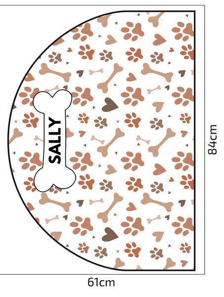PIPPER. Védő textil falmatrica – Ív – Mancsok Méret: 120x96cm, Indíték: névvel