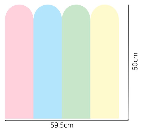 PIPPER. Textil öntapadó tapéta - Boltív - Pasztell szín Méret: 100cm