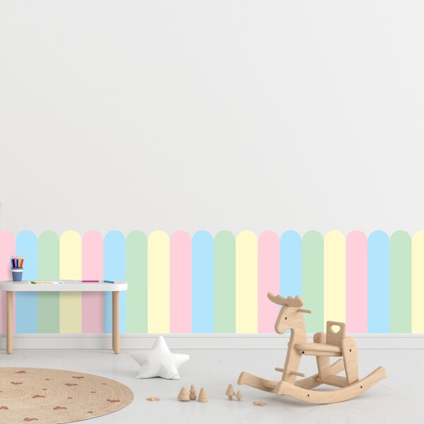 PIPPER. Textil öntapadó tapéta - Boltív - Pasztell szín Méret: 100cm