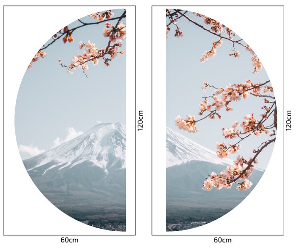 PIPPER. Textil kör alakú falmatrica "Japán" Méret: 120cm