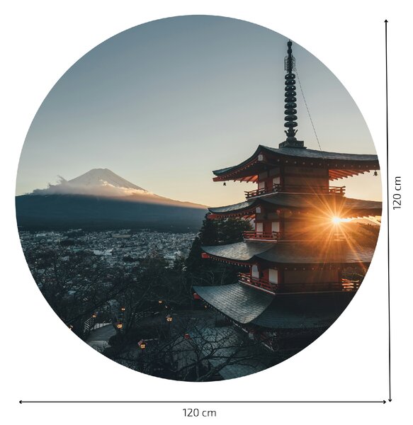 PIPPER. Textil kör alakú falmatrica "Japán 2" Méret: 100cm