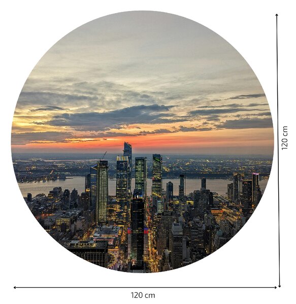 PIPPER. Textil kör alakú falmatrica "New York" Méret: 60cm