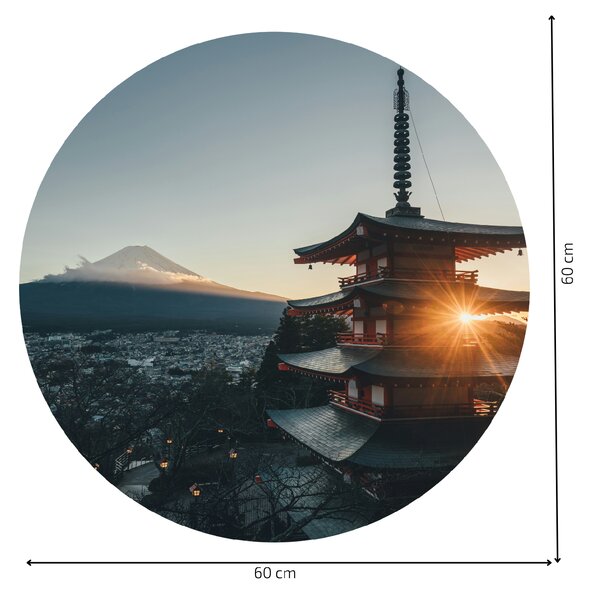 PIPPER. Textil kör alakú falmatrica "Japán 2" Méret: 100cm