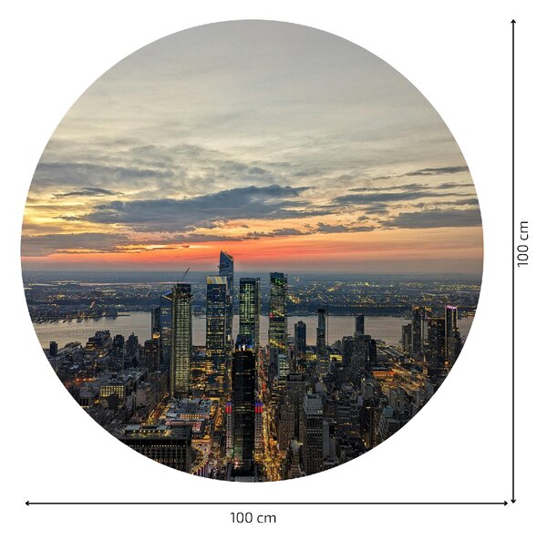 PIPPER. Textil kör alakú falmatrica "New York" Méret: 60cm