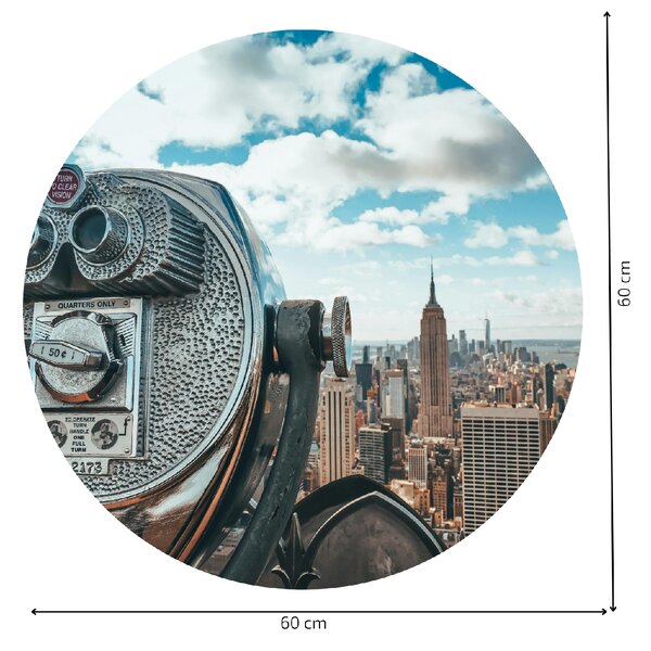 PIPPER. Textil kör alakú falmatrica "New York 2" Méret: 100cm