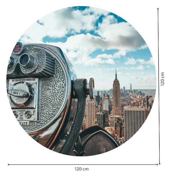 PIPPER. Textil kör alakú falmatrica "New York 2" Méret: 100cm