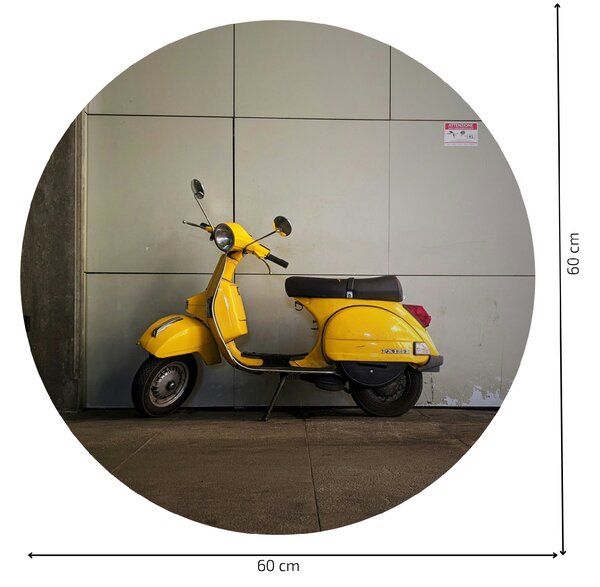 PIPPER. Textil kör alakú falmatrica "Vespa" Méret: 120cm