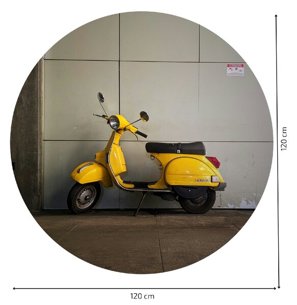 PIPPER. Textil kör alakú falmatrica "Vespa" Méret: 120cm